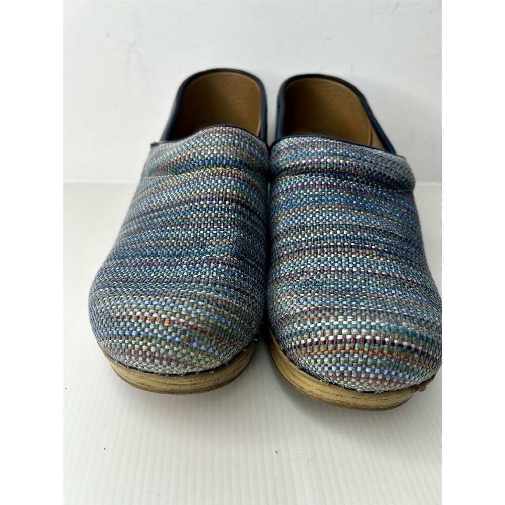 Dansko Wood Vegan Pro Woven Clogs Slip On Canvas Nursing Work Shoes 38